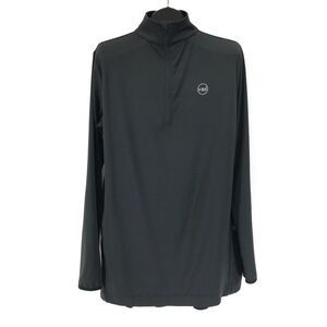 Veil Spark Half Zip Pullover Tunic Women's Large Black Mock Neck Active Fitness